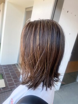 白髪ぼかしハイライト